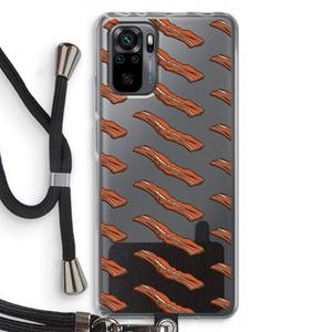 CaseCompany Bacon to my eggs #2: Xiaomi Redmi Note 10 Pro Transparant Hoesje met koord