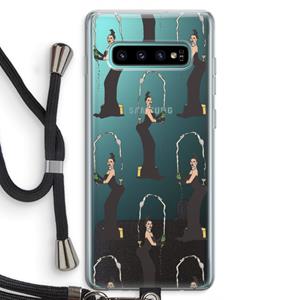CaseCompany Pop Some Kim: Samsung Galaxy S10 Plus Transparant Hoesje met koord