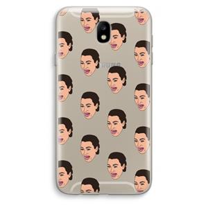 CaseCompany Ugly Cry Call: Samsung Galaxy J7 (2017) Transparant Hoesje