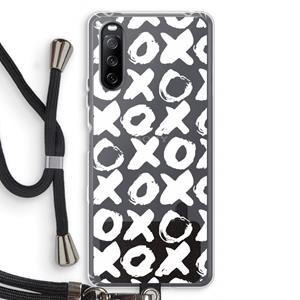 CaseCompany XOXO: Sony Sony Xperia 10 III Transparant Hoesje met koord