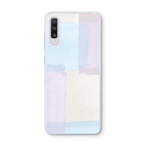 CaseCompany Square pastel: Samsung Galaxy A70 Transparant Hoesje