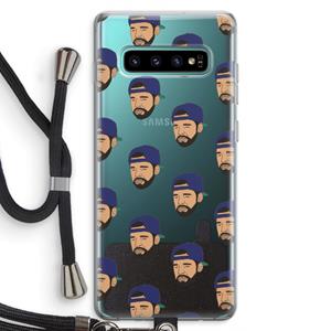 CaseCompany Drake Away: Samsung Galaxy S10 Plus Transparant Hoesje met koord
