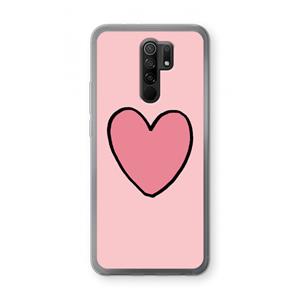 CaseCompany Hartje: Xiaomi Redmi 9 Transparant Hoesje