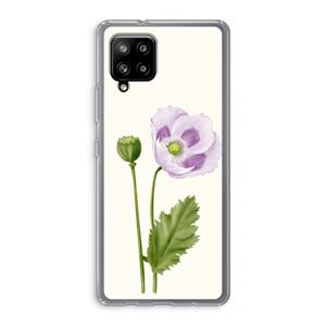 CaseCompany Purple poppy: Samsung Galaxy A42 5G Transparant Hoesje