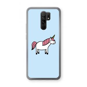 CaseCompany Eenhoorn: Xiaomi Redmi 9 Transparant Hoesje