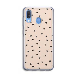 CaseCompany Kleine kattenkopjes: Samsung Galaxy A40 Transparant Hoesje