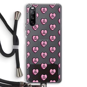 CaseCompany GIRL POWER: Sony Sony Xperia 10 III Transparant Hoesje met koord