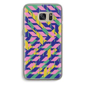 CaseCompany Skew Blush 1: Samsung Galaxy S7 Transparant Hoesje