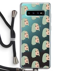 CaseCompany King Kylie: Samsung Galaxy S10 Plus Transparant Hoesje met koord