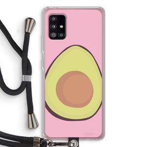 CaseCompany Avocado: Samsung Galaxy A51 5G Transparant Hoesje met koord