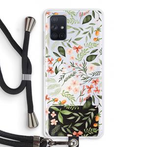 CaseCompany Sweet little flowers: Samsung Galaxy A71 Transparant Hoesje met koord