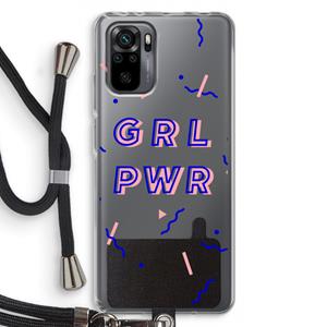 CaseCompany GRL PWR: Xiaomi Redmi Note 10 Pro Transparant Hoesje met koord