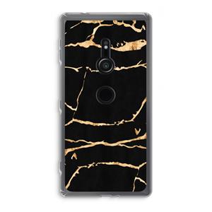 CaseCompany Gouden marmer: Sony Xperia XZ2 Transparant Hoesje