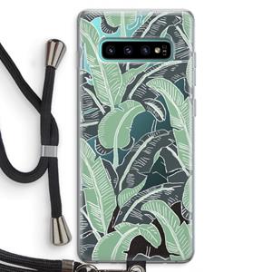 CaseCompany This Sh*t Is Bananas: Samsung Galaxy S10 Plus Transparant Hoesje met koord