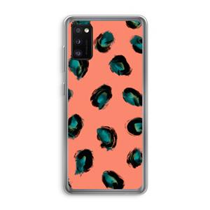 CaseCompany Pink Cheetah: Samsung Galaxy A41 Transparant Hoesje