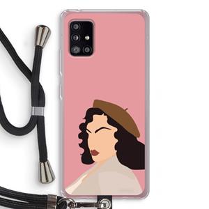 CaseCompany Confidence: Samsung Galaxy A51 5G Transparant Hoesje met koord