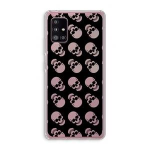 CaseCompany Musketon Skulls: Samsung Galaxy A51 5G Transparant Hoesje