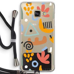 CaseCompany Abstract: Samsung Galaxy A3 (2016) Transparant Hoesje met koord