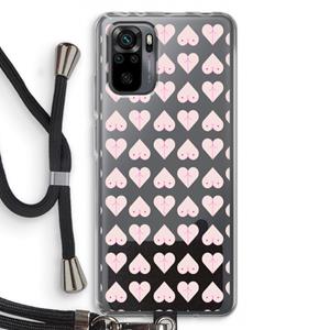 CaseCompany Ass 'n Titties: Xiaomi Redmi Note 10 Pro Transparant Hoesje met koord