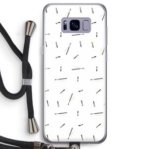 CaseCompany Hipster stripes: Samsung Galaxy S8 Transparant Hoesje met koord