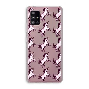 CaseCompany Musketon Unicorn: Samsung Galaxy A51 5G Transparant Hoesje