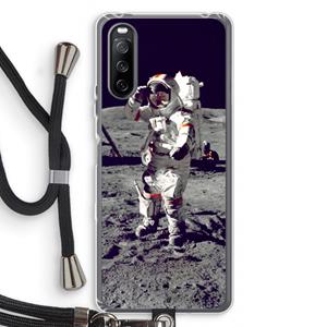 CaseCompany Spaceman: Sony Sony Xperia 10 III Transparant Hoesje met koord
