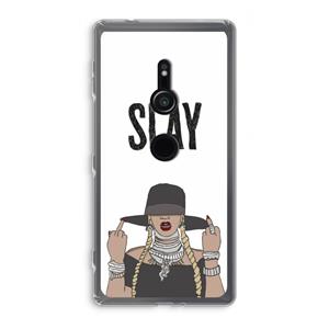 CaseCompany Slay All Day: Sony Xperia XZ2 Transparant Hoesje