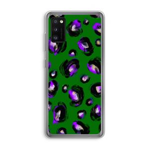 CaseCompany Green Cheetah: Samsung Galaxy A41 Transparant Hoesje