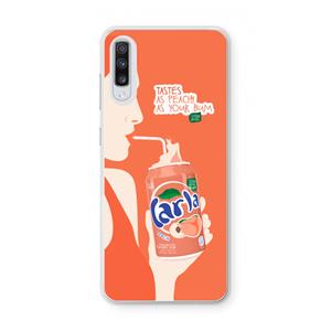 CaseCompany Peach please!: Samsung Galaxy A70 Transparant Hoesje