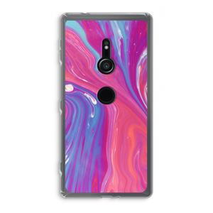 CaseCompany Paarse stroom: Sony Xperia XZ2 Transparant Hoesje
