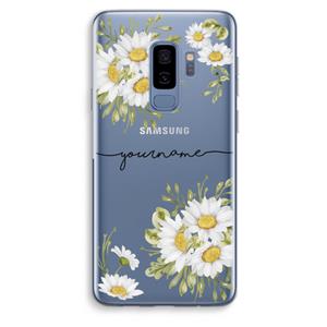 CaseCompany Daisies: Samsung Galaxy S9 Plus Transparant Hoesje