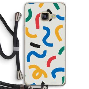 CaseCompany Illustratieve pop 2: Samsung Galaxy A3 (2016) Transparant Hoesje met koord