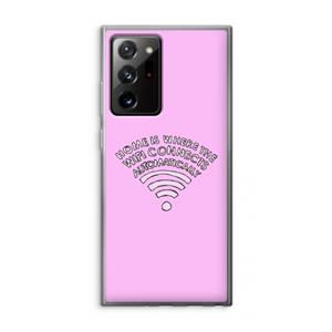 CaseCompany Home Is Where The Wifi Is: Samsung Galaxy Note 20 Ultra / Note 20 Ultra 5G Transparant Hoesje