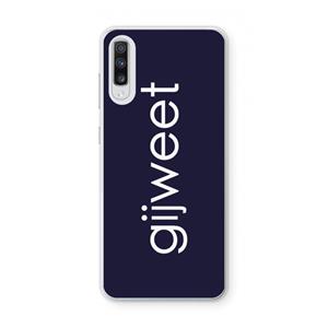 CaseCompany Gijweet: Samsung Galaxy A70 Transparant Hoesje