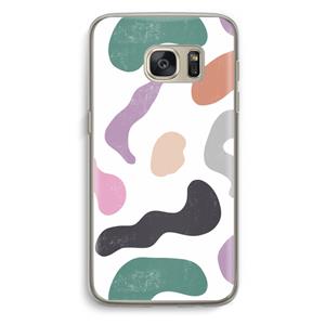 CaseCompany Memphis Shapes: Samsung Galaxy S7 Transparant Hoesje