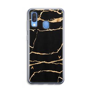 CaseCompany Gouden marmer: Samsung Galaxy A40 Transparant Hoesje