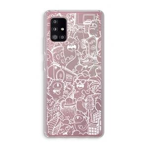 CaseCompany Vexx City #2: Samsung Galaxy A51 5G Transparant Hoesje
