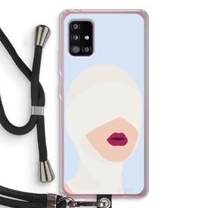 CaseCompany Incognito: Samsung Galaxy A51 5G Transparant Hoesje met koord