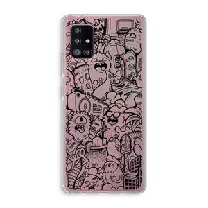 CaseCompany Vexx Black City : Samsung Galaxy A51 5G Transparant Hoesje