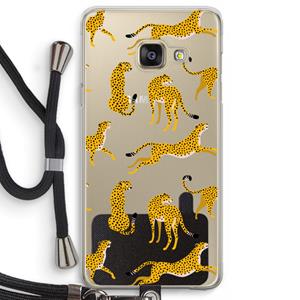 CaseCompany Luipaard: Samsung Galaxy A3 (2016) Transparant Hoesje met koord