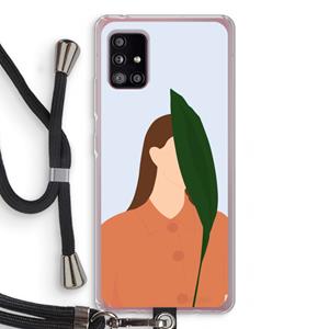 CaseCompany Leaf: Samsung Galaxy A51 5G Transparant Hoesje met koord
