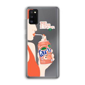 CaseCompany Peach please!: Samsung Galaxy A41 Transparant Hoesje