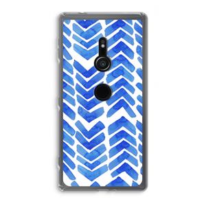 CaseCompany Blauwe pijlen: Sony Xperia XZ2 Transparant Hoesje