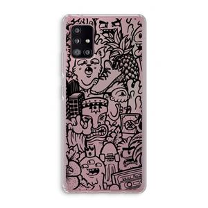 CaseCompany Vexx Black Mixtape: Samsung Galaxy A51 5G Transparant Hoesje
