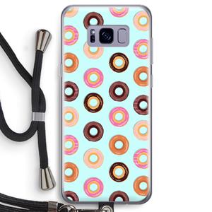CaseCompany Donuts: Samsung Galaxy S8 Transparant Hoesje met koord
