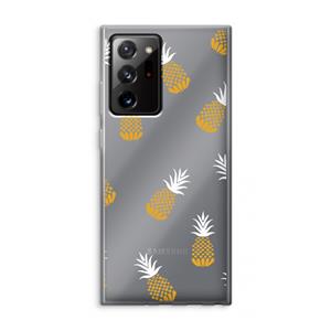 CaseCompany Ananasjes: Samsung Galaxy Note 20 Ultra / Note 20 Ultra 5G Transparant Hoesje