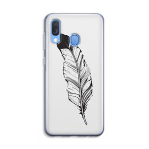 CaseCompany Pluim: Samsung Galaxy A40 Transparant Hoesje