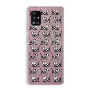 CaseCompany Zwarte poes: Samsung Galaxy A51 5G Transparant Hoesje
