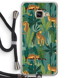 CaseCompany Luipaard 2: Samsung Galaxy A3 (2016) Transparant Hoesje met koord