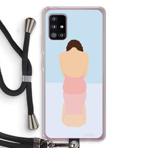 CaseCompany Mirror: Samsung Galaxy A51 5G Transparant Hoesje met koord